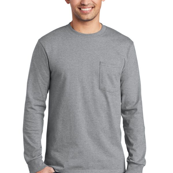 Tall Long Sleeve Essential T Shirt with Pocket Thumbnail